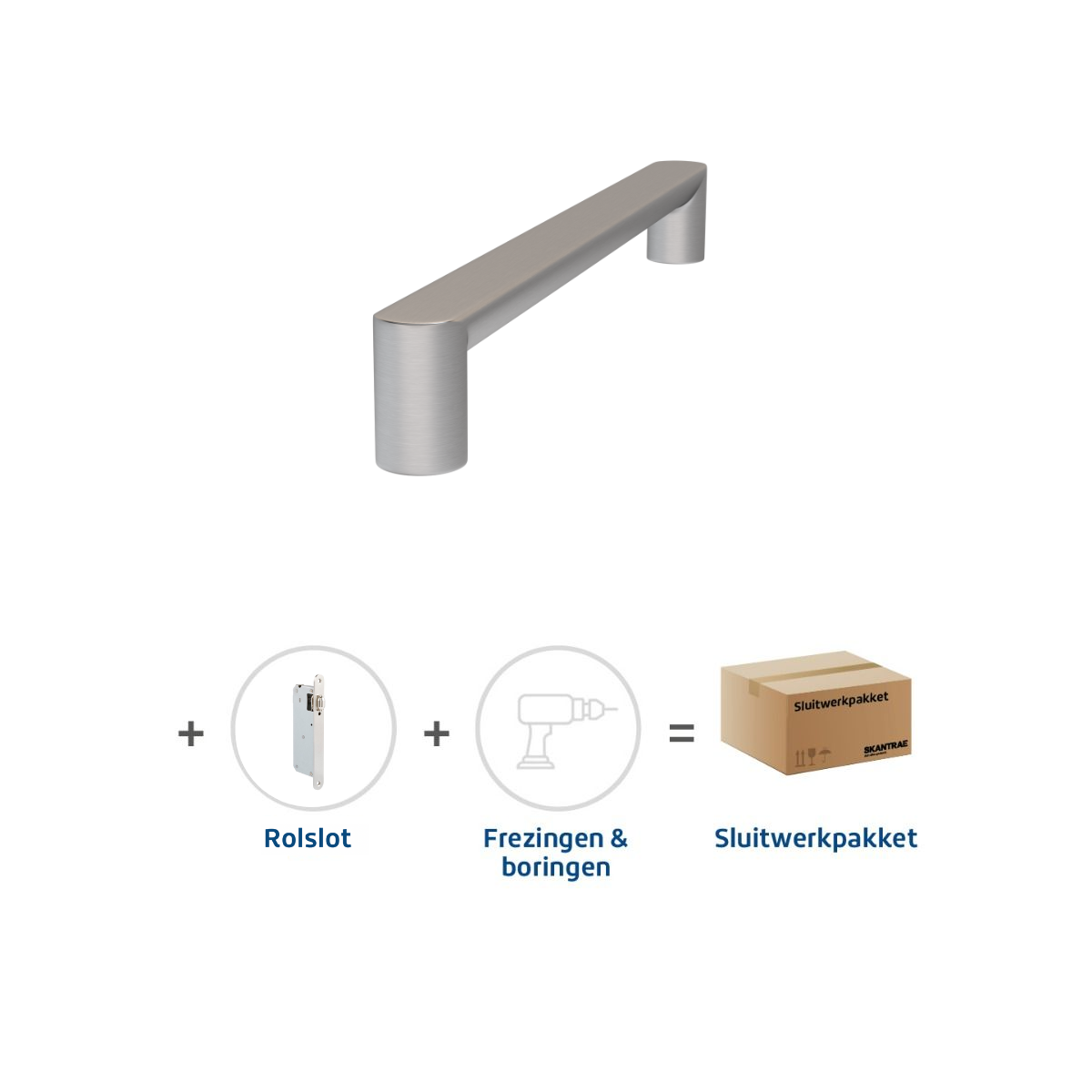 Sluitwerkpakketten met Deurgreep 24x300 Arc RVS